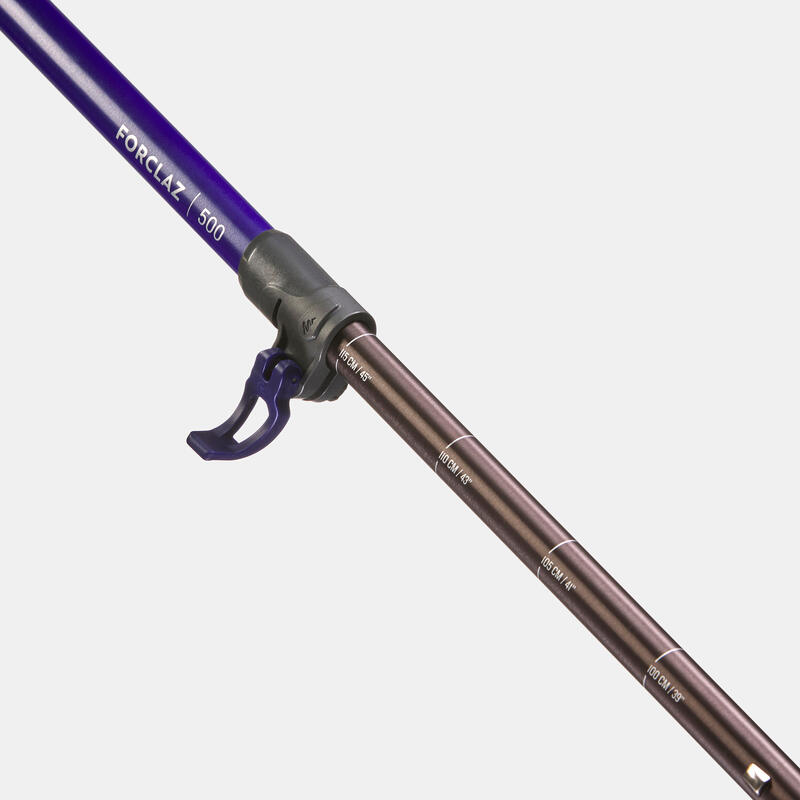 1 Quick and Precise Adjustment Mountain Walking Pole MH500 - Blue