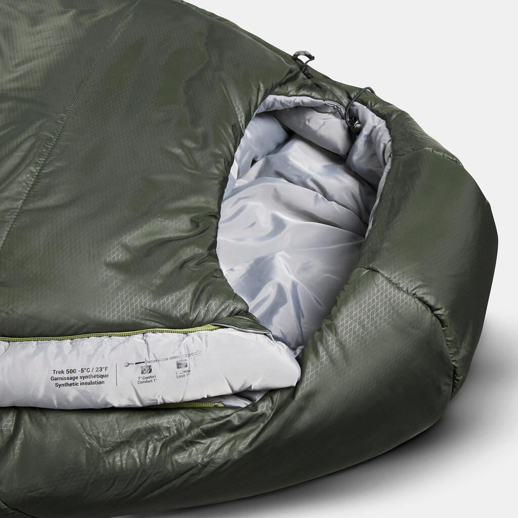 Schlafsack Trekking - MT500 -5 °C Kunstfaser 