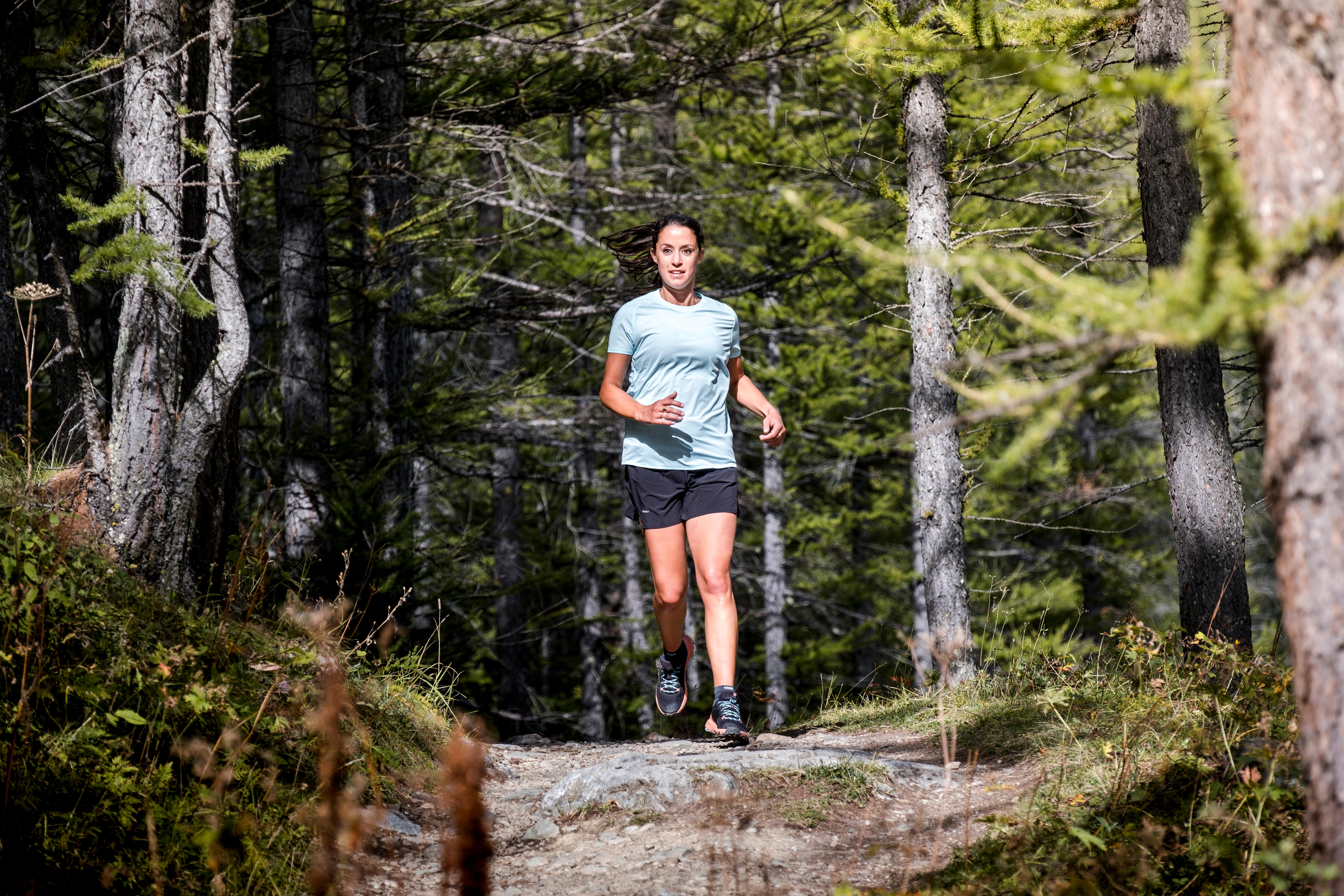 Women's Trail Running Shoes - TR 2 Black/Orange - EVADICT