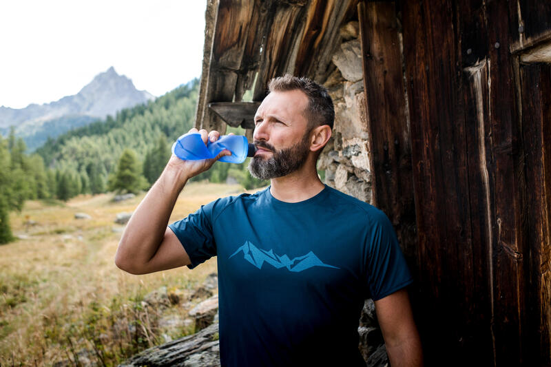 Men's Trail Running Short-Sleeved T-shirt - Turquoise