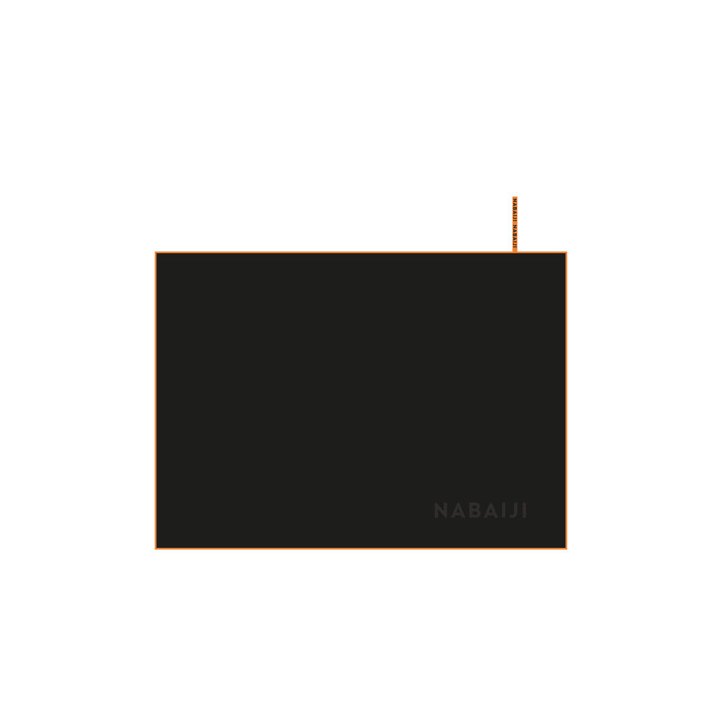 Ultra compact microfibre towel size M 60 x 80 cm - black