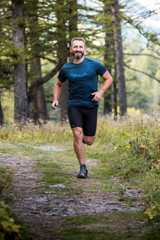 Men's Trail Running Short-Sleeved T-shirt - Turquoise