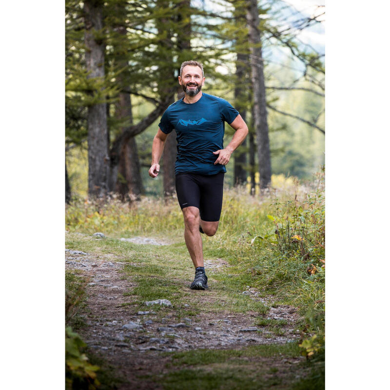 Colanți Alergare Trail Running Emboss Negru-Maro Bărbați 