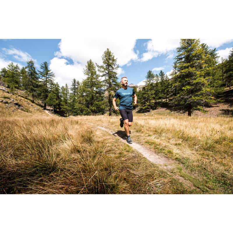 Colanți Alergare Trail Running Emboss Negru-Maro Bărbați 