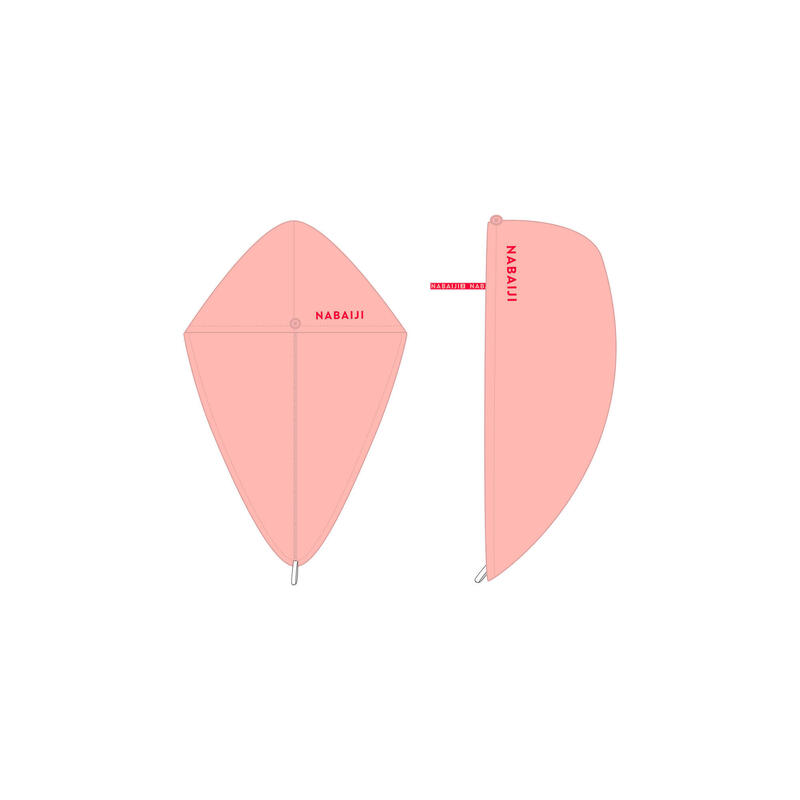 Asciugamano capelli microfibra morbida rosa