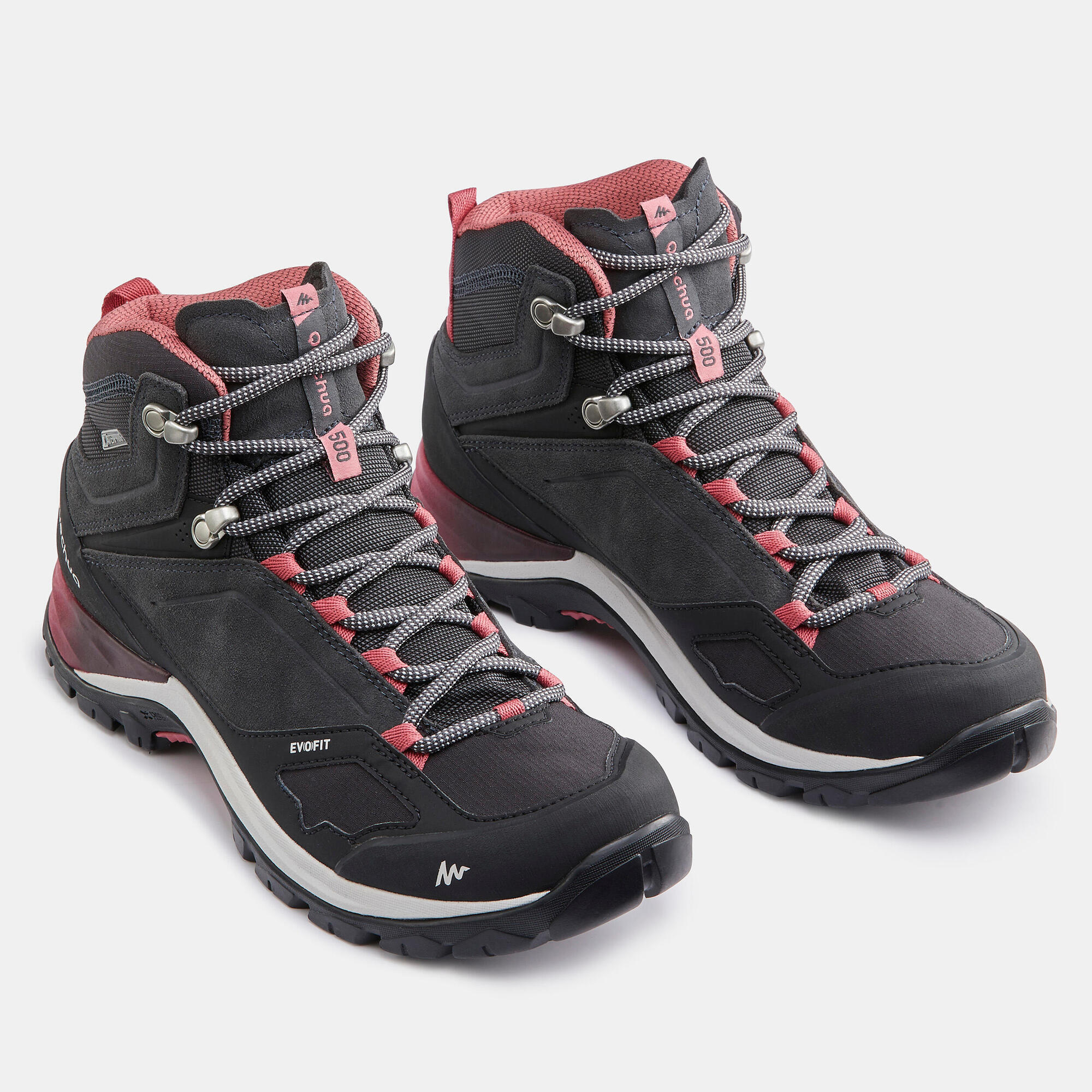 Chaussures imperm ables de randonn e montagne MH500 Mid Gris