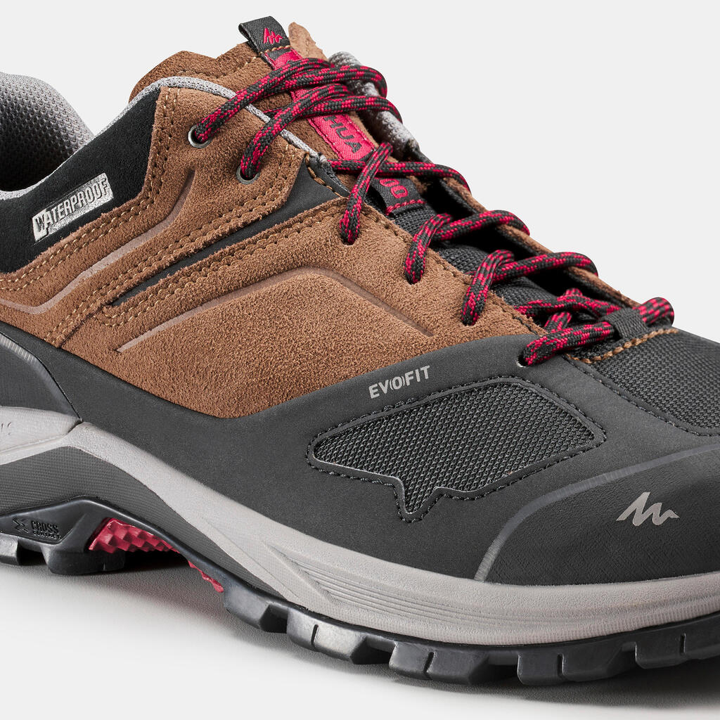 Wanderschuhe Herren wasserdicht Bergwandern - MH500 braun