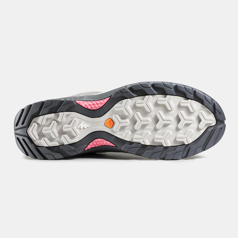 Zapatillas de montaña y trekking impermeables Mujer Quechua MH500 gris