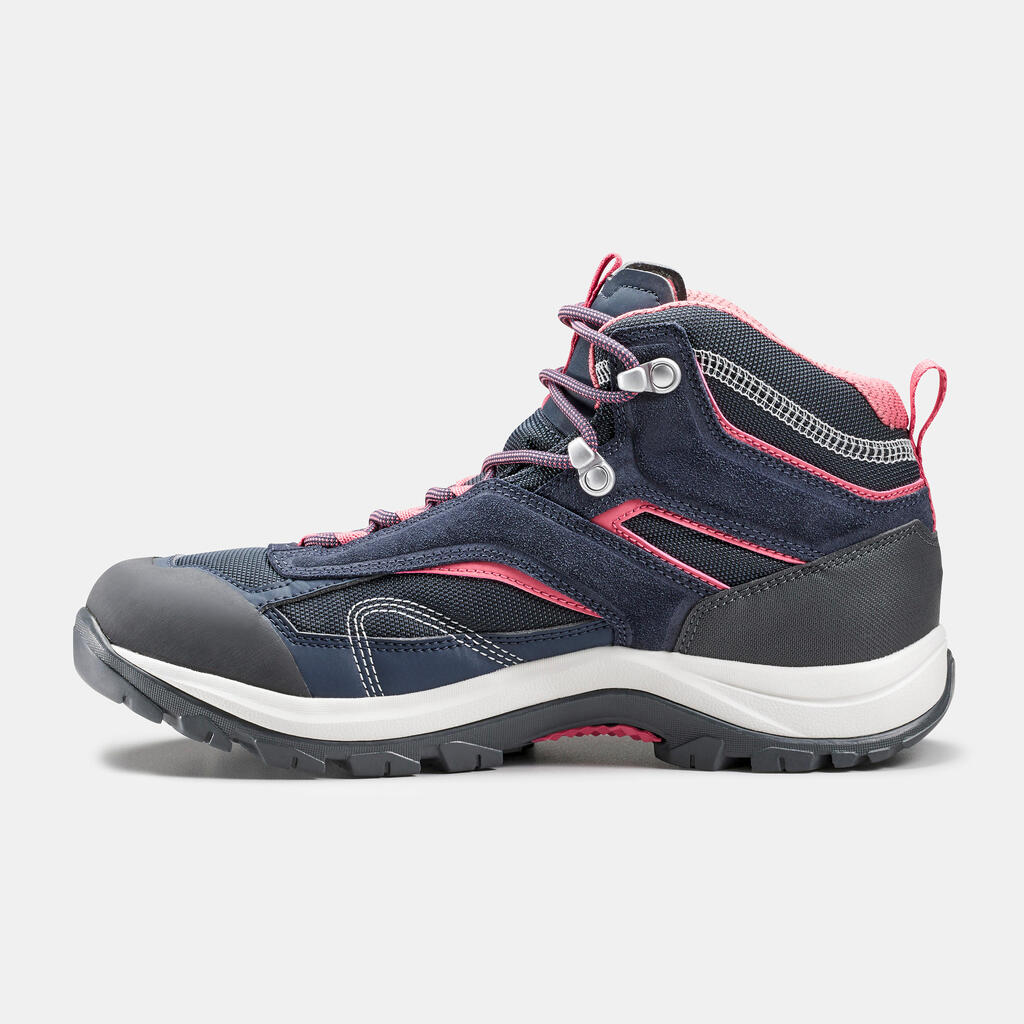 Wanderschuhe Damen halbhoch wasserdicht Bergwandern - MH100 grün