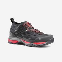 Chaussures imperméables de randonnée montagne - MH900 Noir/Rouge - Homme