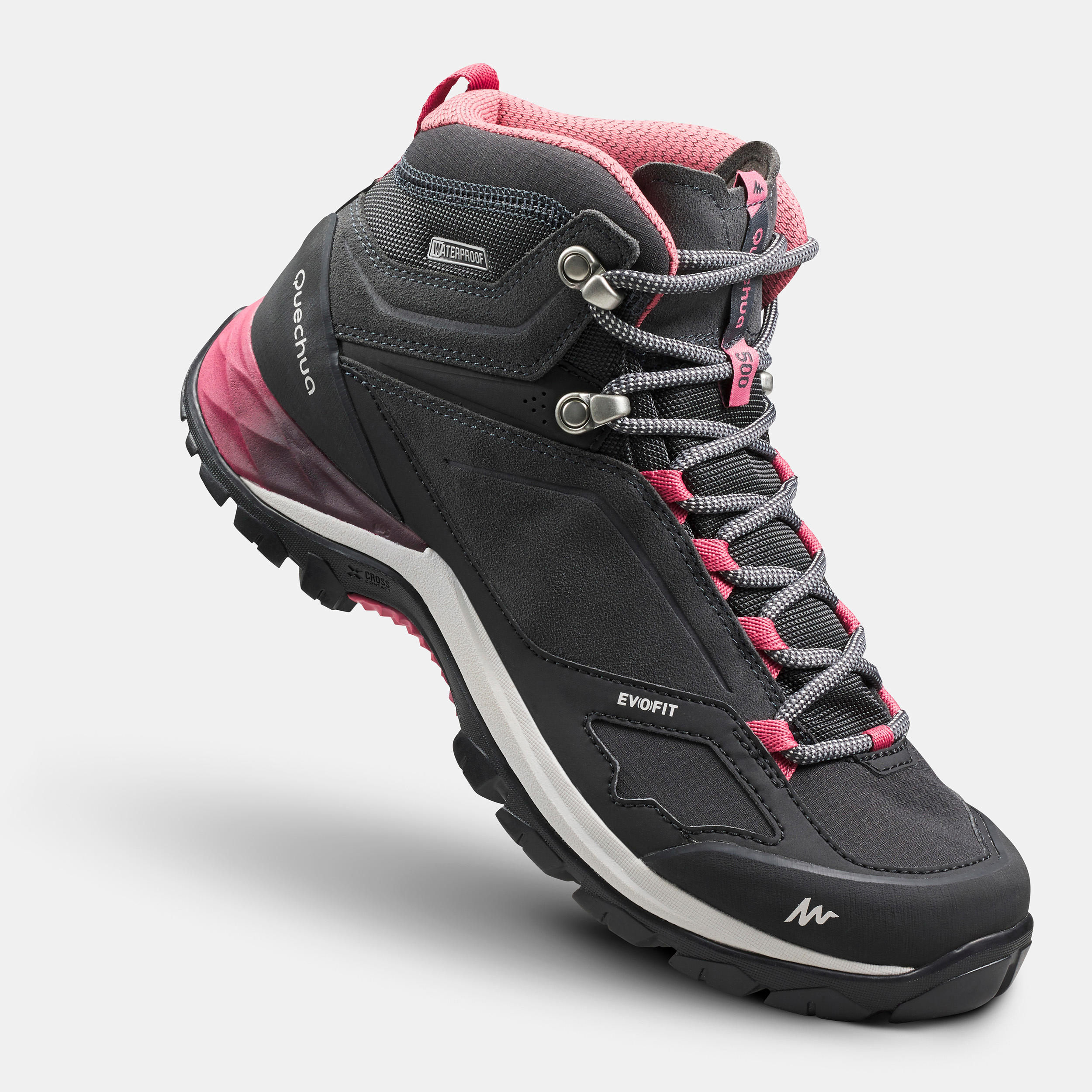 Botas impermeables de senderismo monta a MH500 Mid Gris Rosa