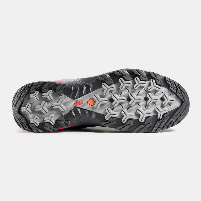 Waterdichte schoenen voor bergwandelen heren MH900 zwart/rood