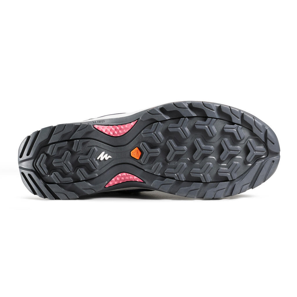 Wanderschuhe Damen halbhoch wasserdicht Bergwandern - MH100 grün