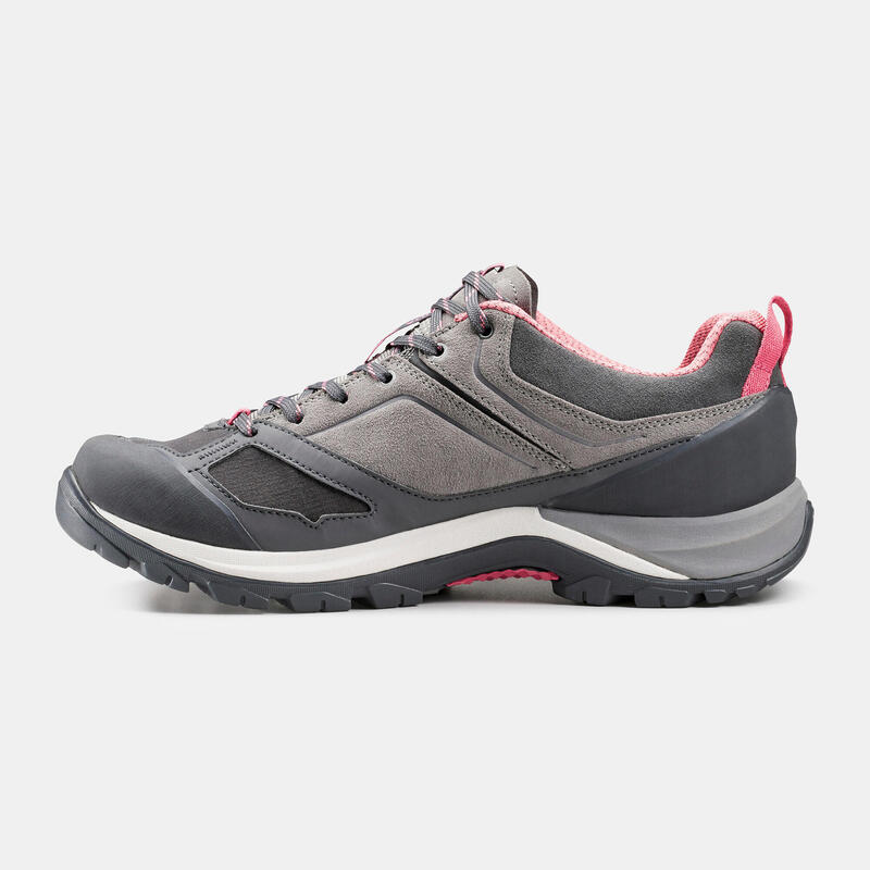 Wanderschuhe Damen wasserdicht Bergwandern - MH500 grau/rosa 