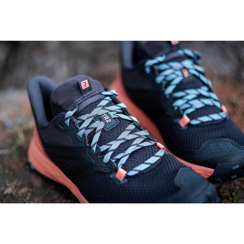 CHAUSSURES TRAIL RUNNING POUR FEMME TR2 NOIR ROSE BLEU