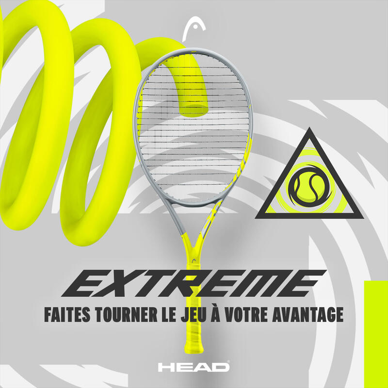 Tennisracket voor volwassenen Graphene 360 Extreme S grijs/geel