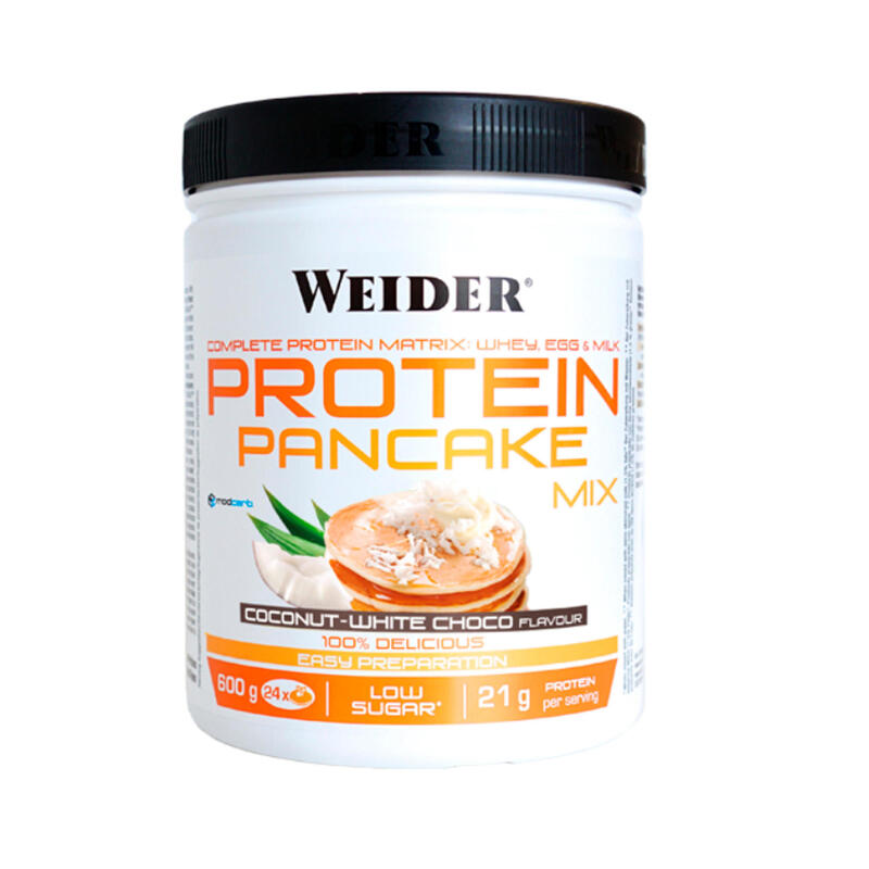 PREPARADO PARA TORTITAS PROTEIN PANCAKE MIX WEIDER SABOR COCO Y CHOCOLATE BLANCO