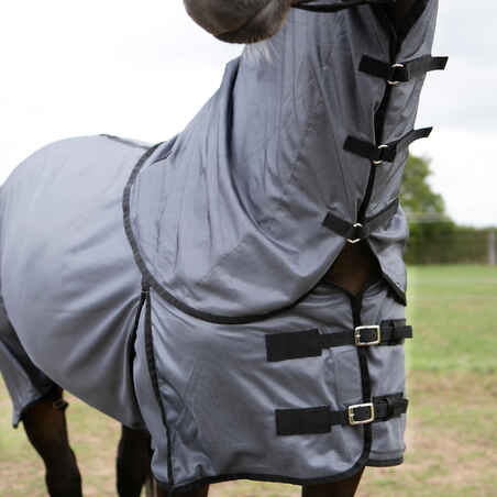 Horse Riding Fly Sheet for Horse & Pony 100 - Grey