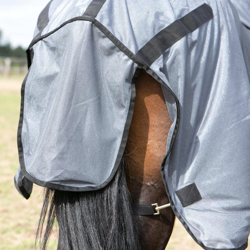 Fliegendecke Pferd/Pony - 100 grau