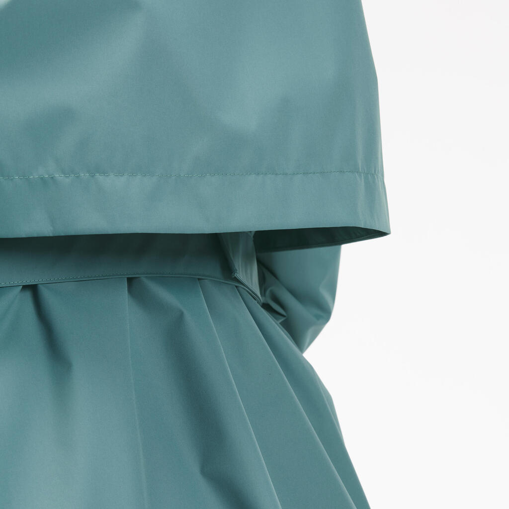 Chaqueta Impermeable Para Senderismo y Trekking Mujer Tipo gaban Quechua caqui