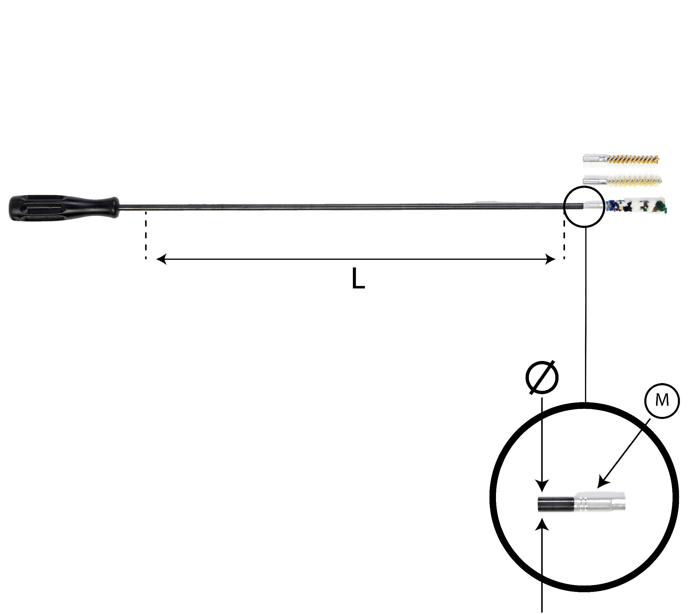 Cleaning kit 4.5 mm calibre - SOLOGNAC