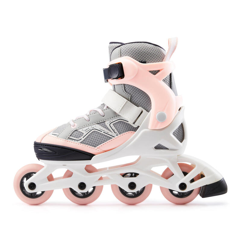 FIT 3 兒童滾軸溜冰鞋 (可調整4種尺寸) - 柔粉