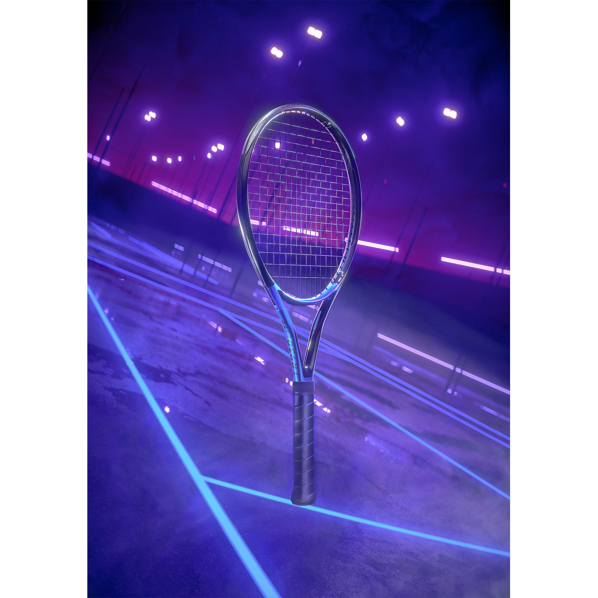 Racchetta tennis adulto TR 930 SPIN LITE nero-azzurro 9/12