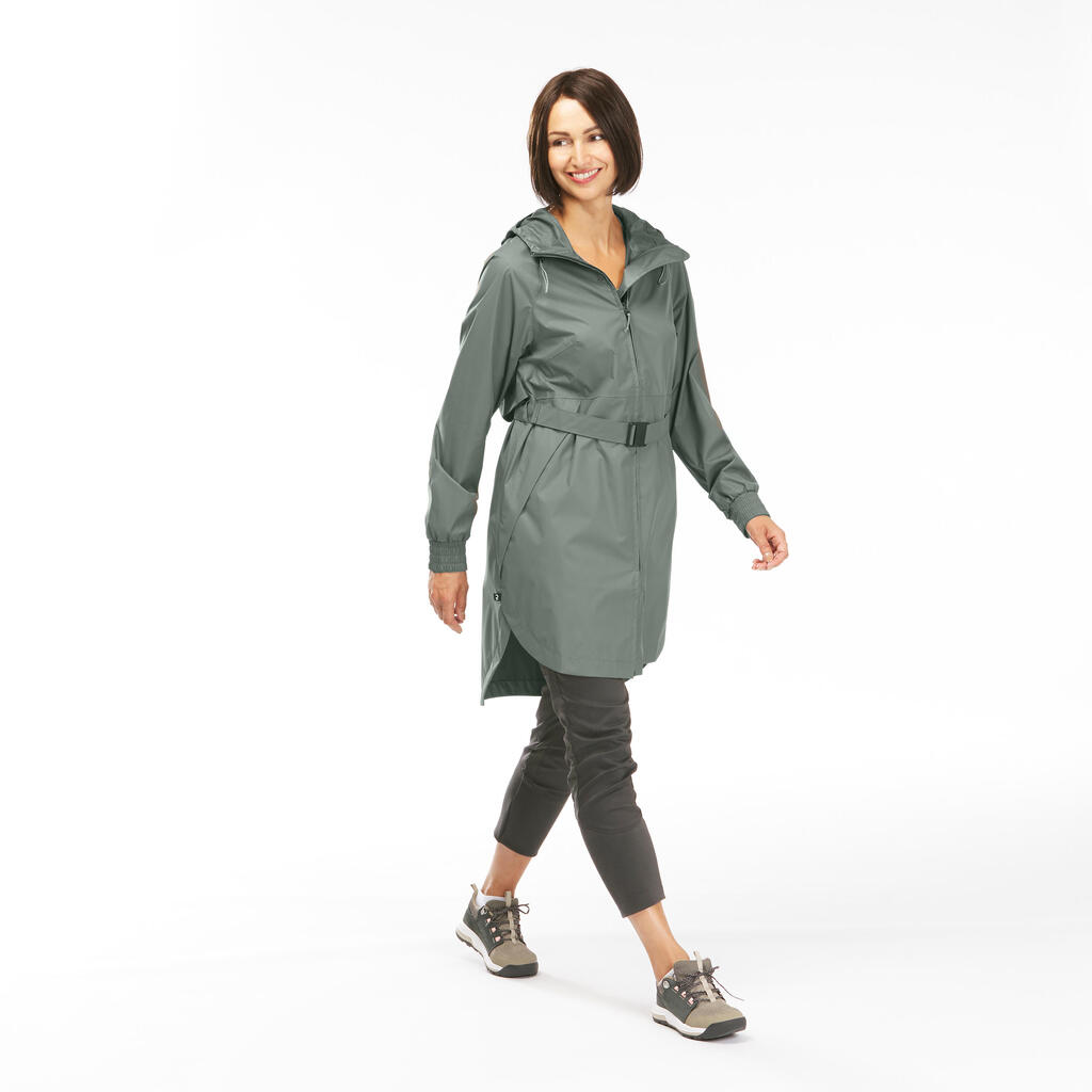 Veste longue imperméable de randonnée - Raincut Long - Femme