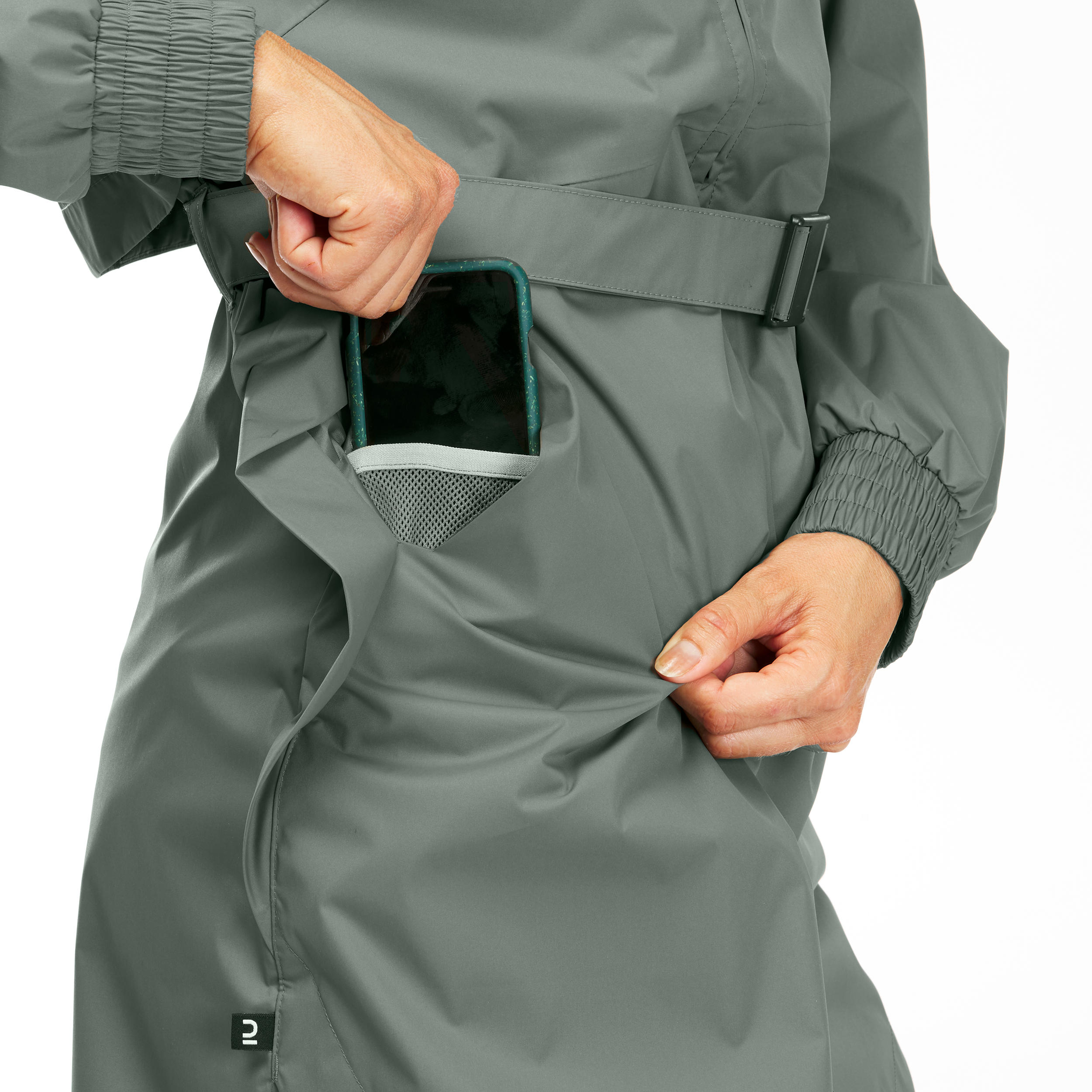 Women’s Waterproof Hiking Jacket, Raincut Long - QUECHUA