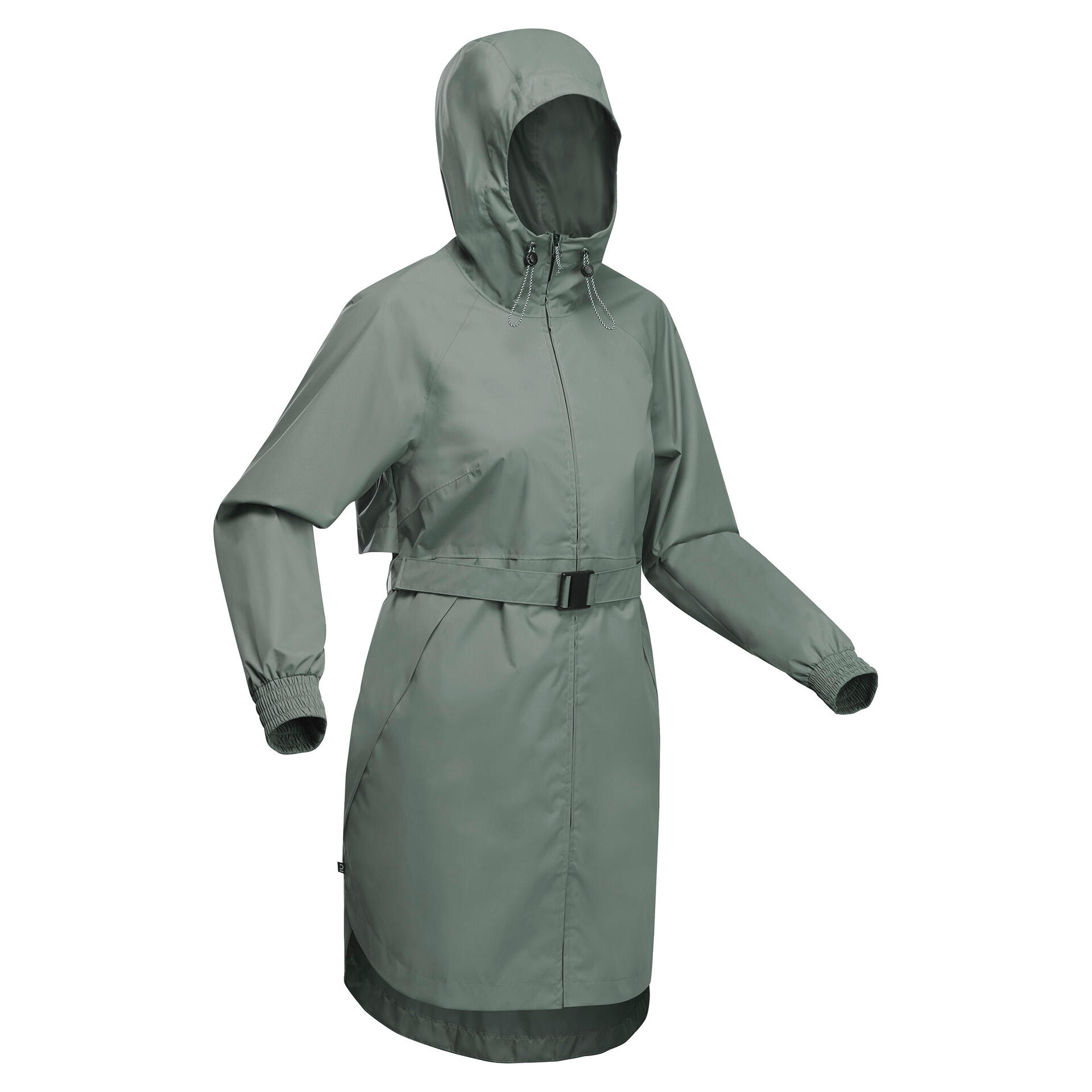 Women's Long Waterproof Hiking Jacket Raincut Long