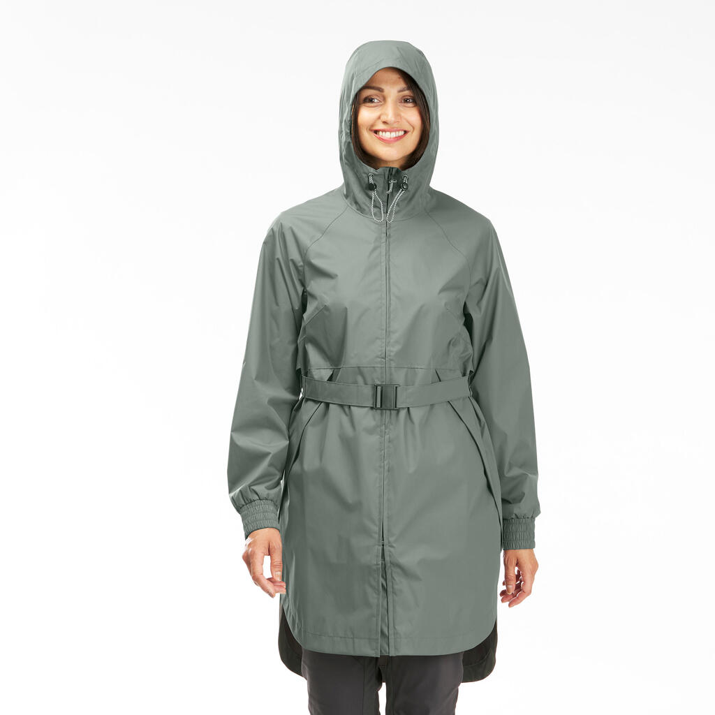 Women's Long Waterproof Hiking Jacket - Raincut Long