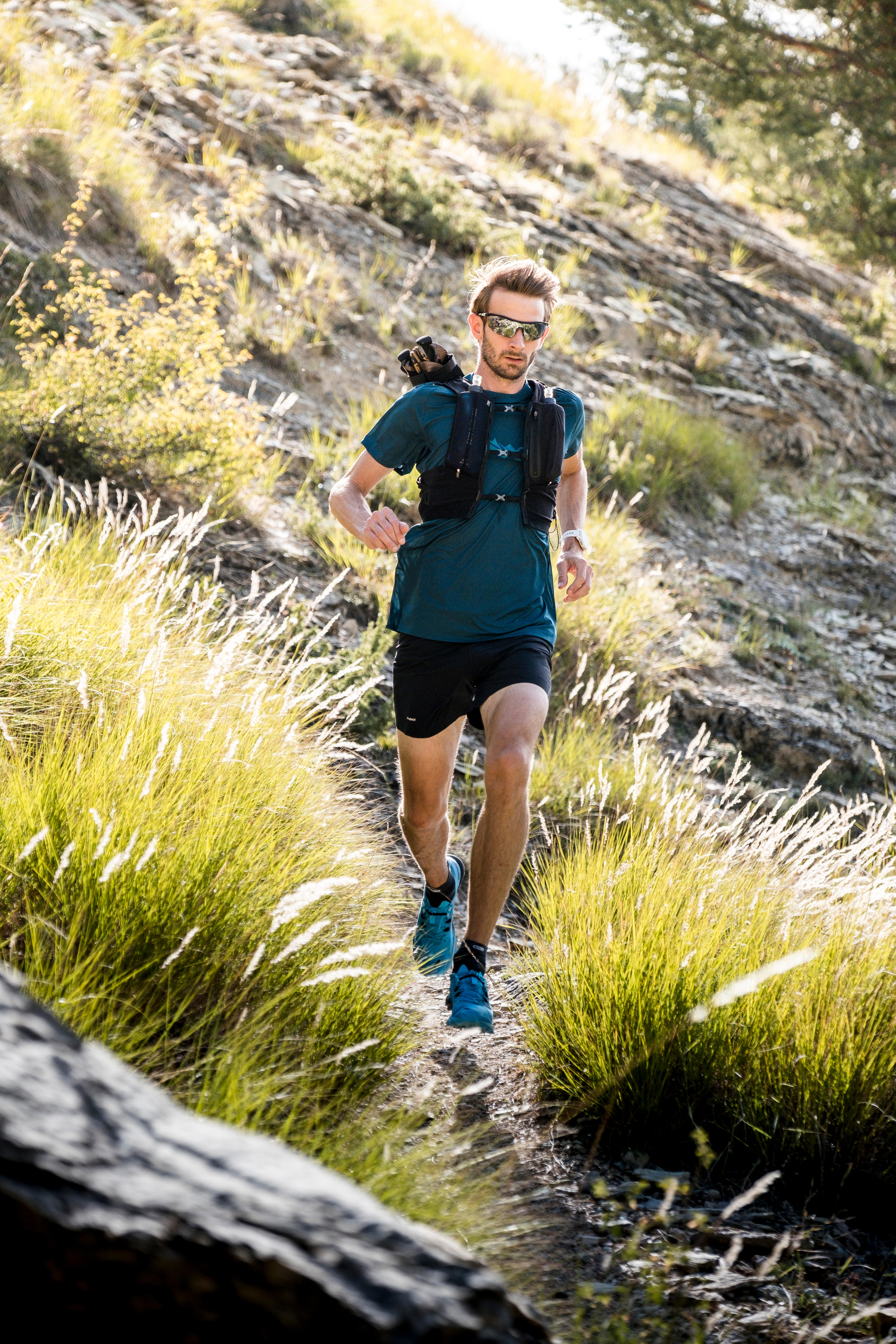 Men s Trail Running Light Shorts Black