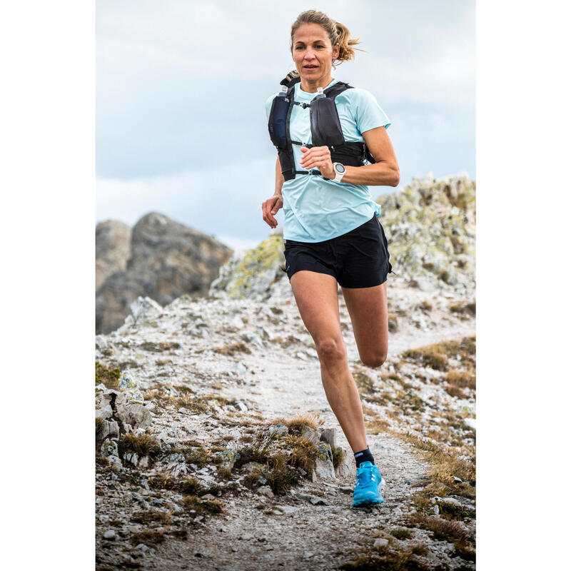 Trailschoenen voor dames Race Light lichtblauw en wit