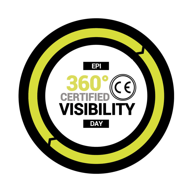 Női láthatósági kerékpáros esőkabát 120-as, EPI hitelesített, fluo sárga