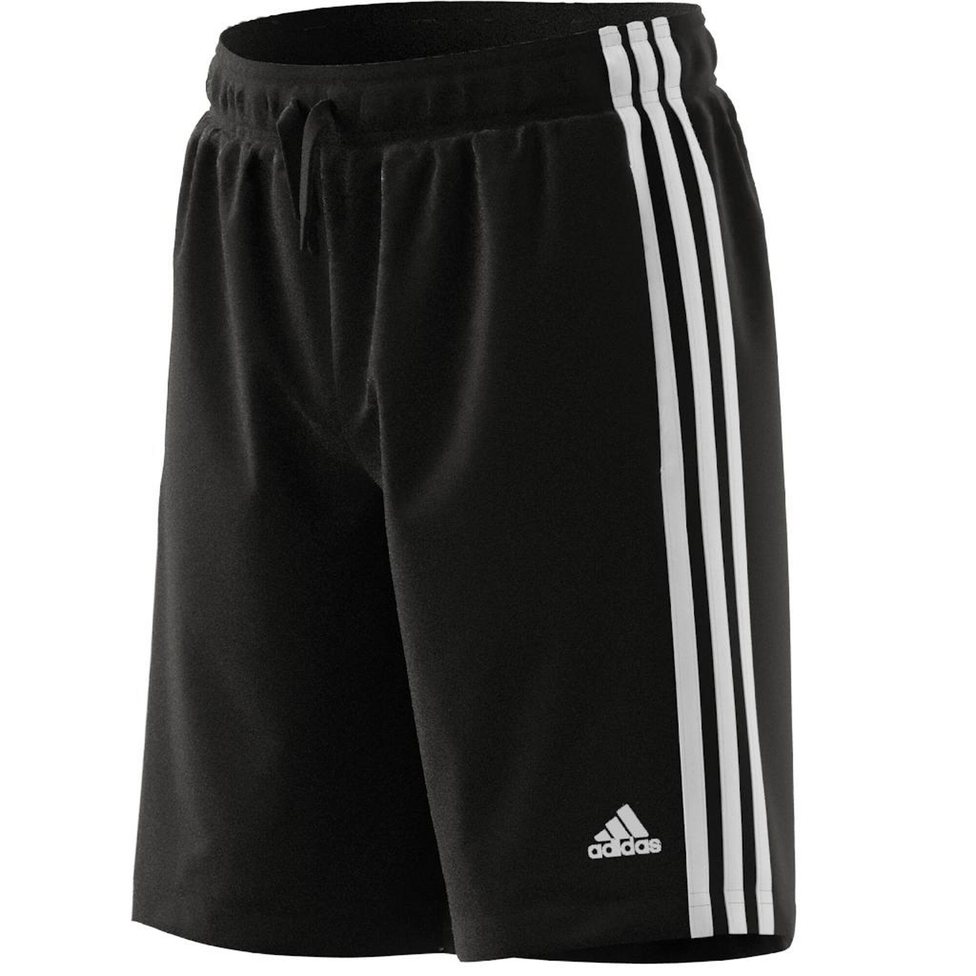 adidas Pantaloncini aeroready neri a 3 strisce da ragazzo