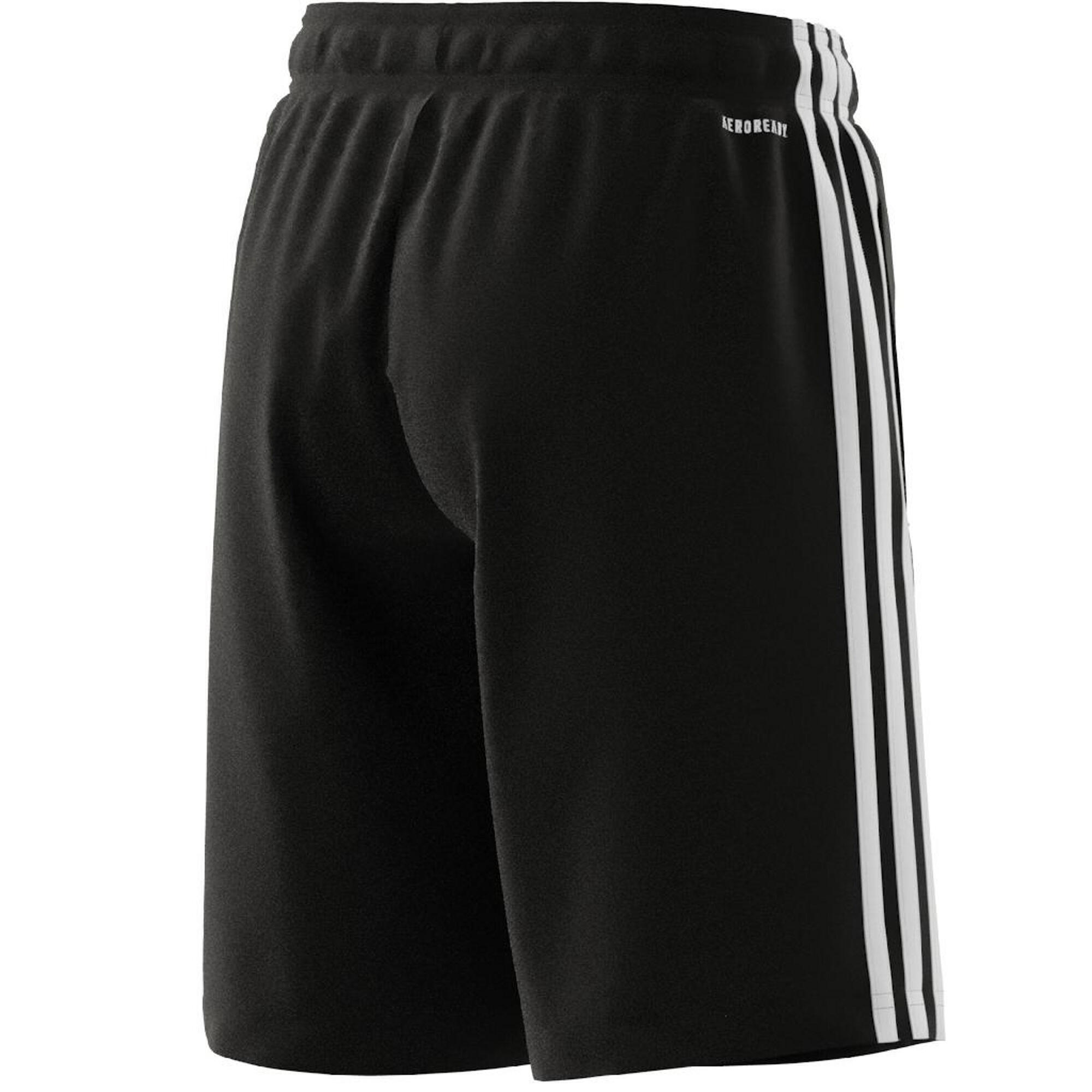 adidas Pantaloncini aeroready neri a 3 strisce da ragazzo