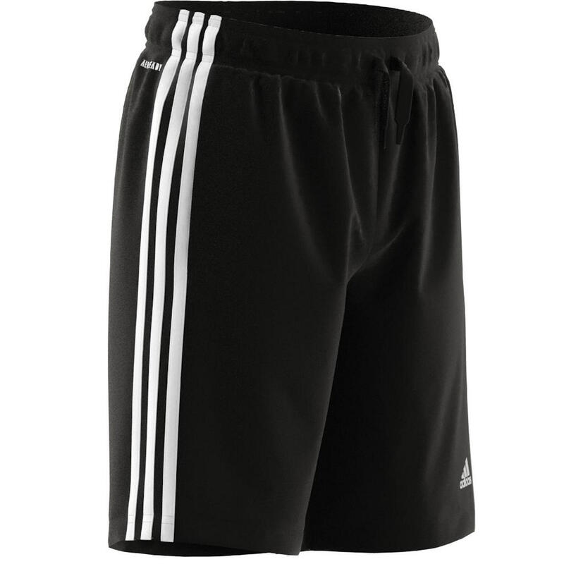 Pantaloncini bambino ginnastica Adidas tessuto leggero e traspirante neri