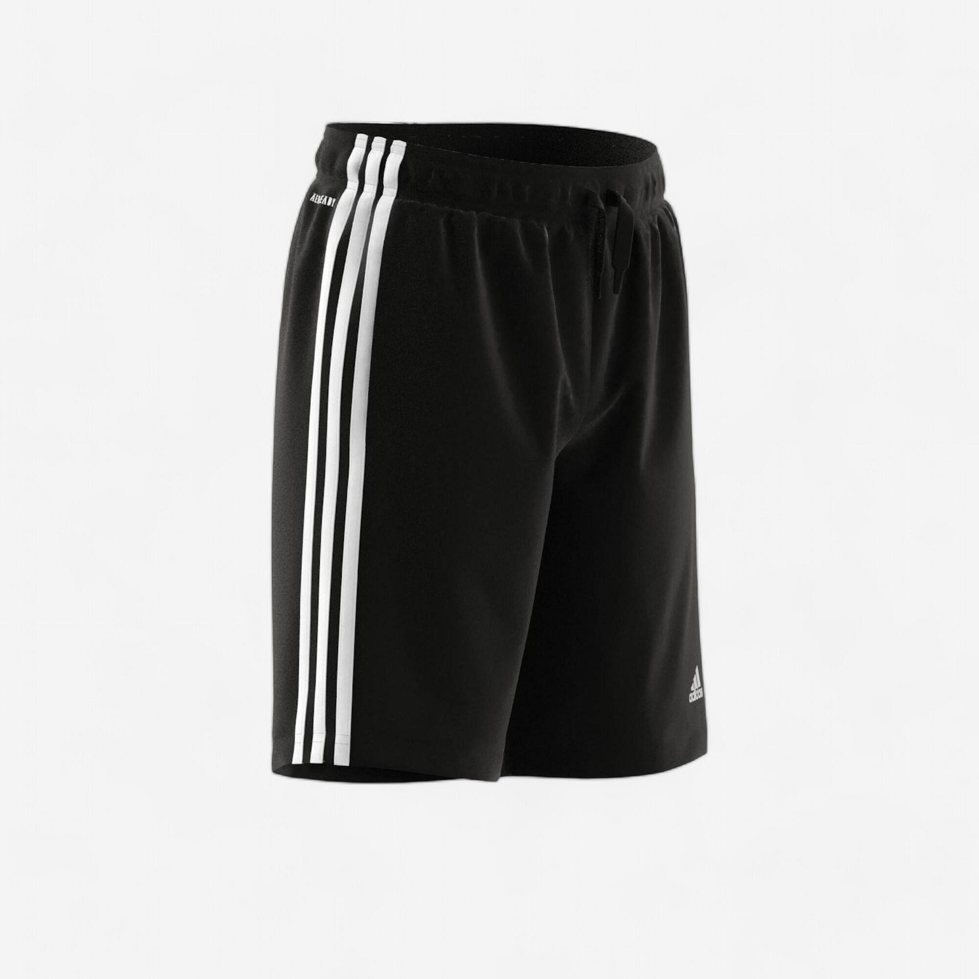 adidas Pantaloncini aeroready neri a 3 strisce da ragazzo