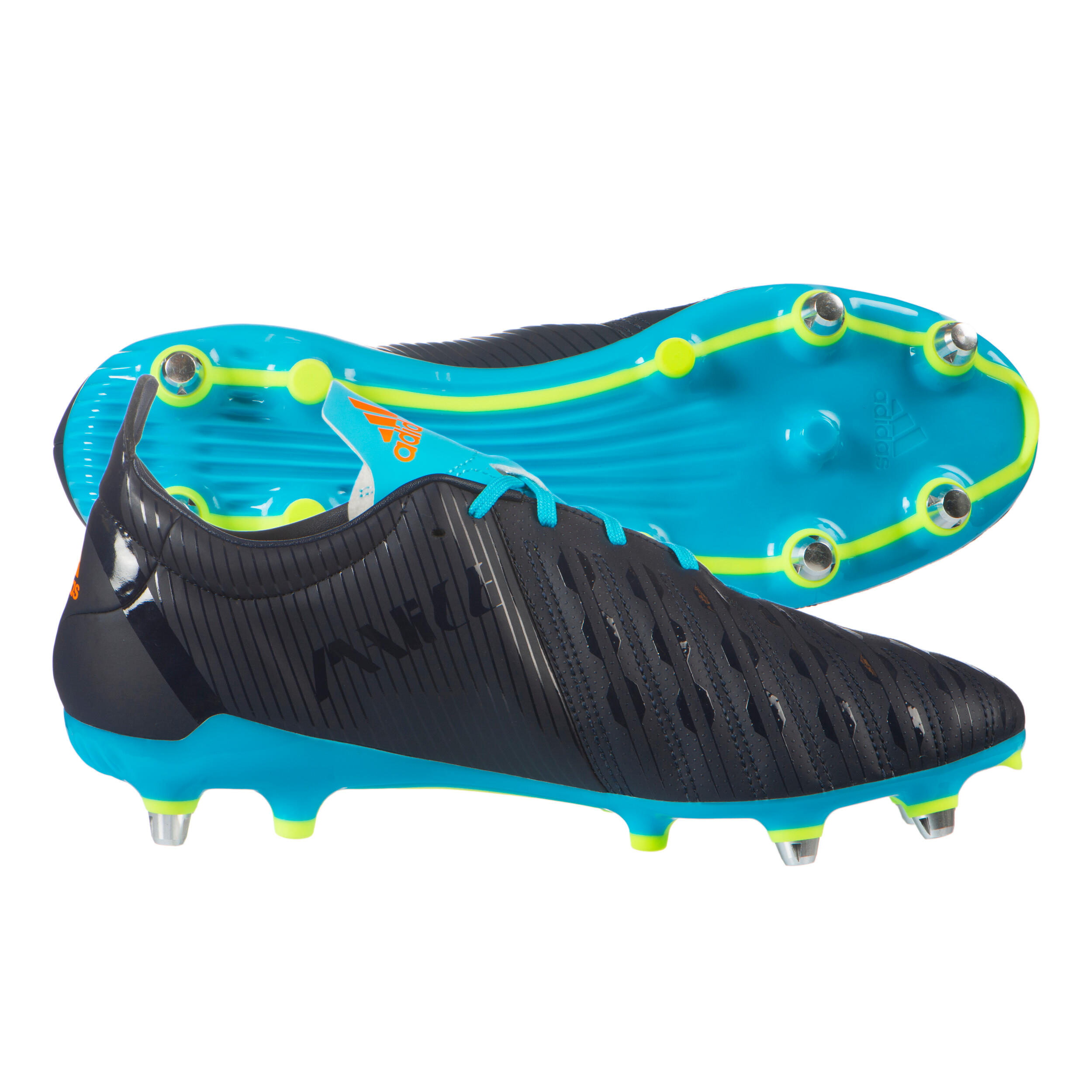 Studded Rugby Boots Malice - Green/Blue/Yellow - Decathlon