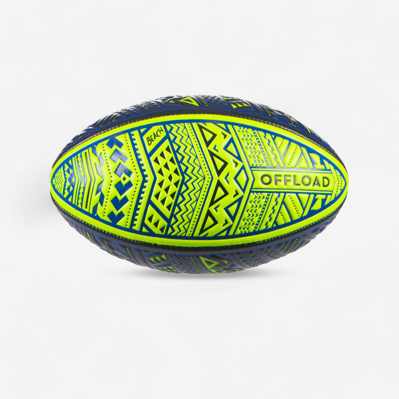 Strandrögbi-labda R100 Maori, 1-es méret, kék, sárga