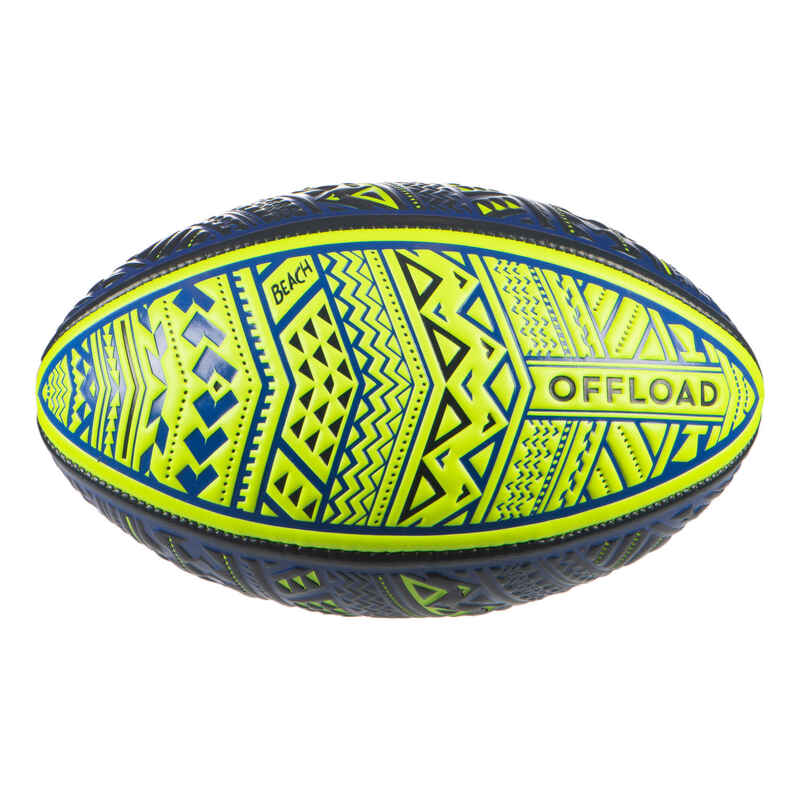 Beach-Rugbyball R100 Midi Grösse 1 Maori blau/gelb