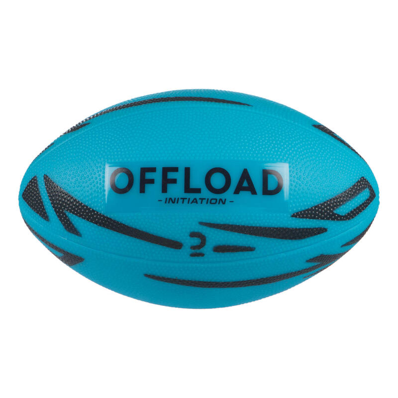 Ballon de rugby loisir initiation R100 Midi bleu PVC