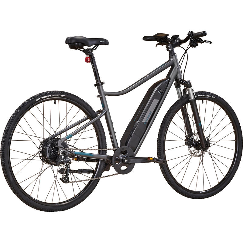 Bicicletă polivalentă electrică Riverside 500E cadru înalt gri