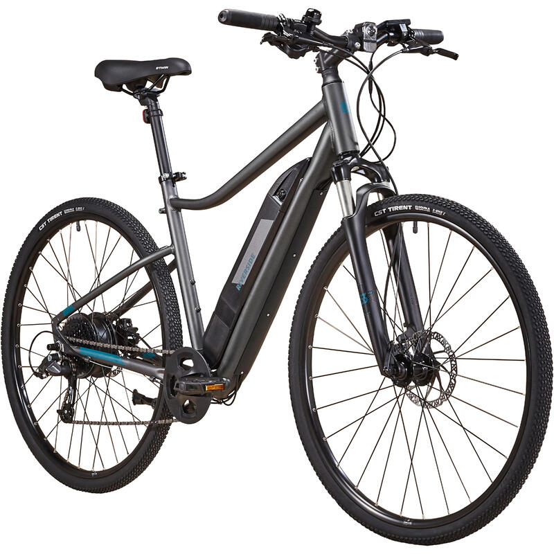 Bicicletă polivalentă electrică Riverside 500E cadru înalt gri