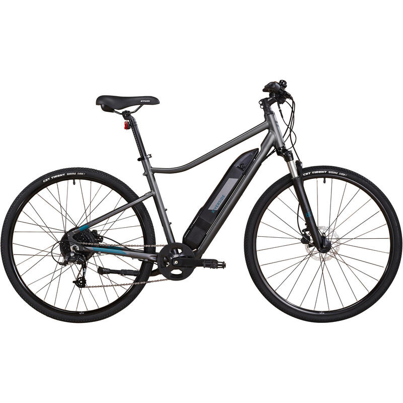 Bicicletă polivalentă electrică Riverside 500E cadru înalt gri