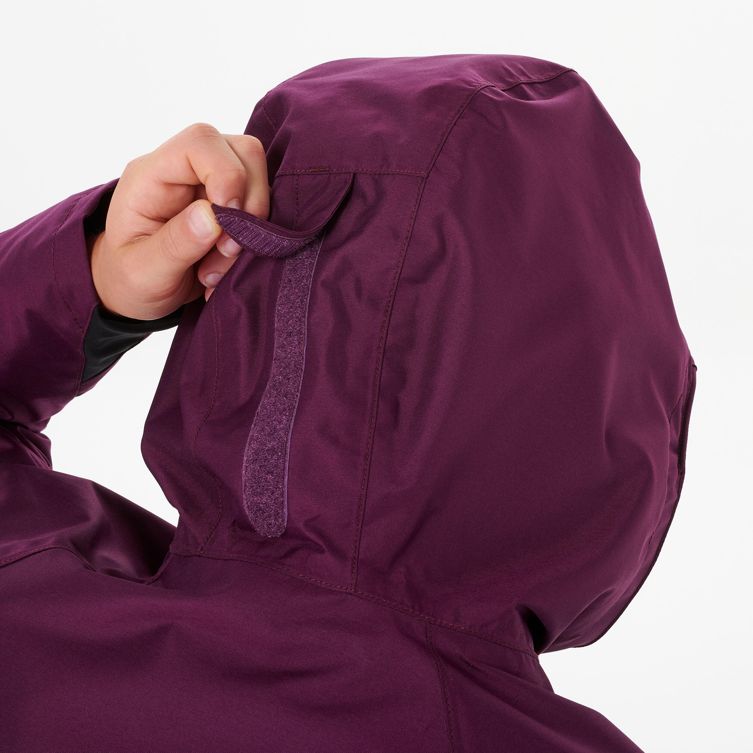 Kids’ Waterproof Hiking Jacket - MH500 Aged 7-15 - Plum 5/14