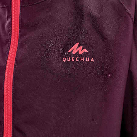 Chaqueta impermeable de montaña trekking Niños 7-15 años Quechua MH500 violeta