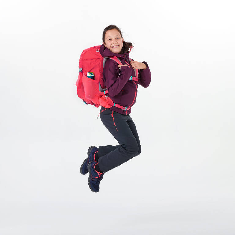 Kids’ Waterproof Hiking Jacket - MH500 Aged 7-15 - Plum