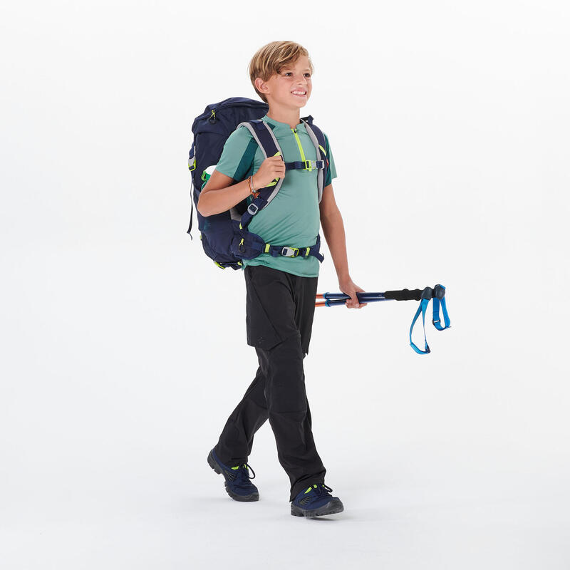 Zip-Off-Hose Kinder Wandern Gr. 122–170 - MH500 schwarz 