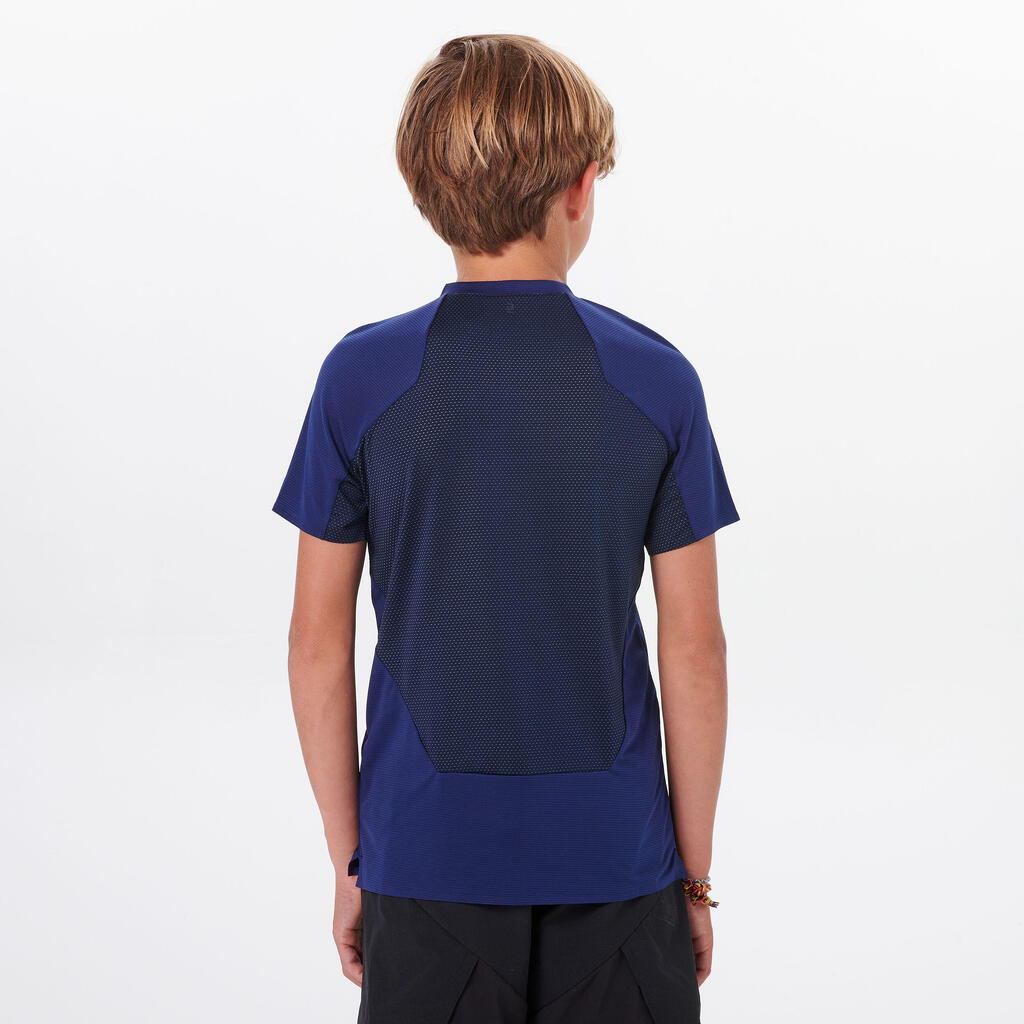 Kids' Hiking T-SHIRT MH550 Aged 7-15 Blue